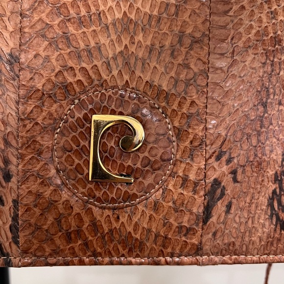 Vintage Pierre Cardin Croc leather shoulder handbag purse - Picture 3 of 10